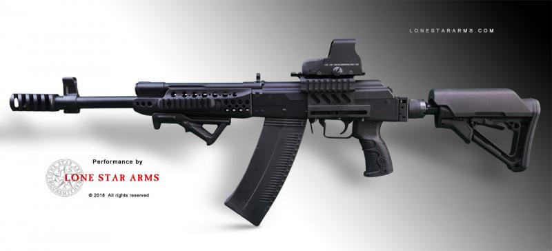 Lone Star Arms low-recoil KS-12 Signcutter build, left side