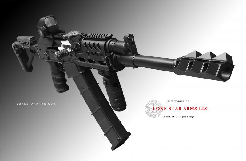 Lone Star Arms Vepr 12 performance build, three-quarter view