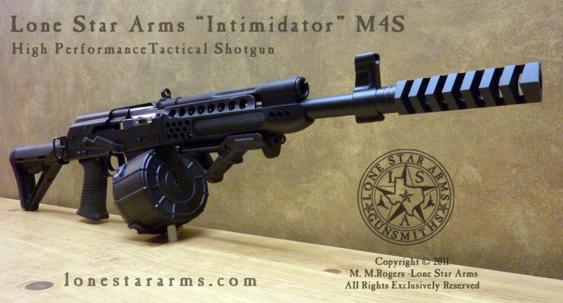 Lone Star Arms Intimidator M4S Saiga 12 with 12-round drum