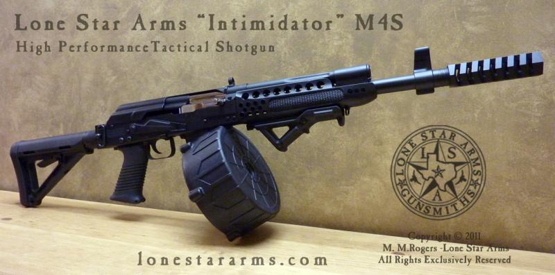 Lone Star Arms Intimidator M4S Saiga 12 with 20-round drum