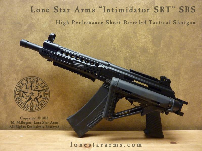 Lone Star Arms Intimidator SRT Saiga 12, left side folded