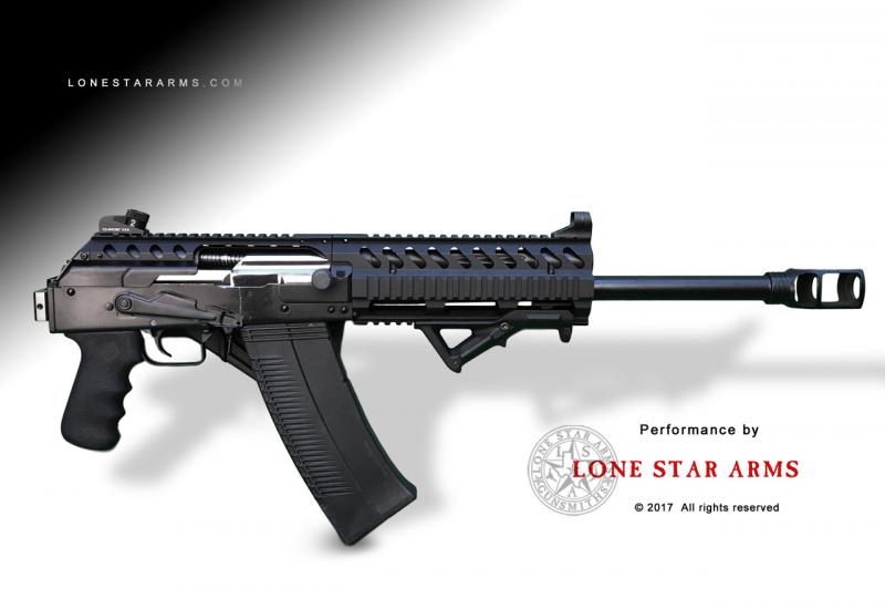 Lone Star Arms KS-12 quad custom, right side folded