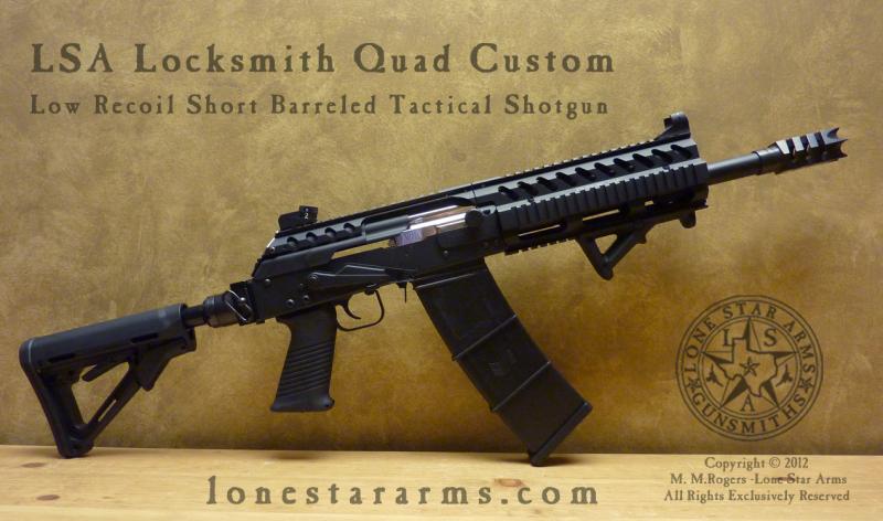 Lone Star Arms Locksmith quad custom Saiga 12, right side