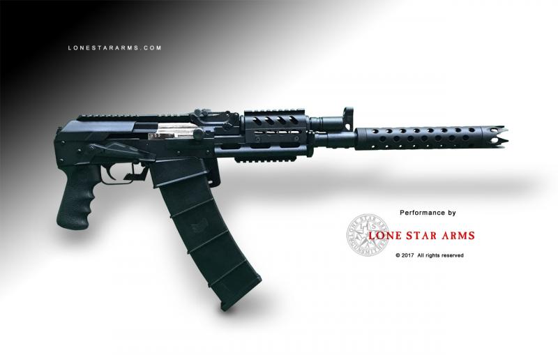 Lone Star Arms Vepr 12 shroud build, right side folded