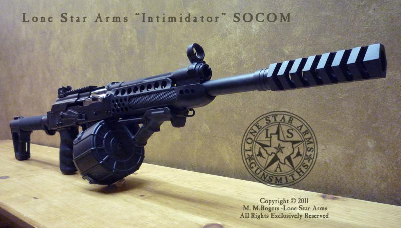 Lone Star Arms Intimidator Saiga 12 client build with drum magazine