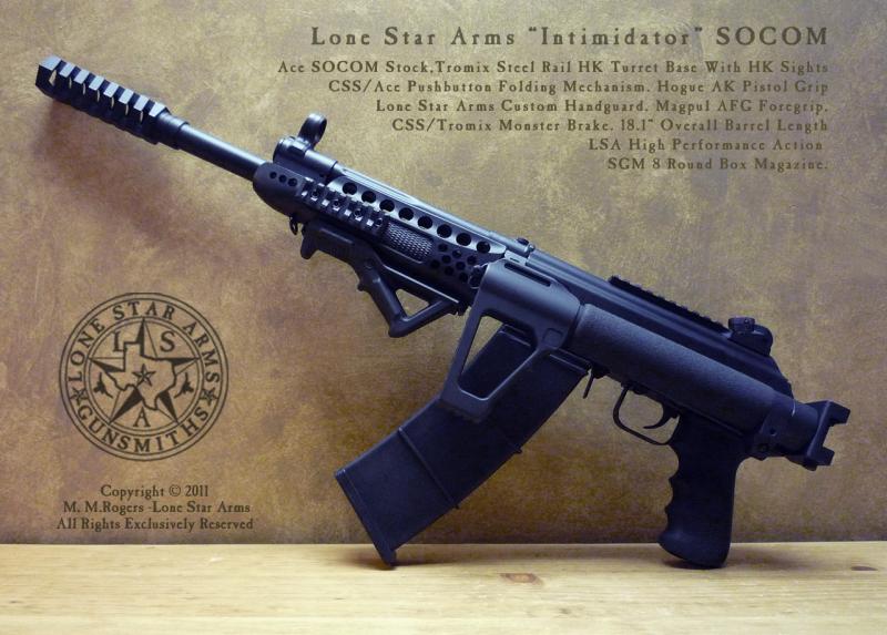 Lone Star Arms Intimidator Saiga 12 client build, left side folded