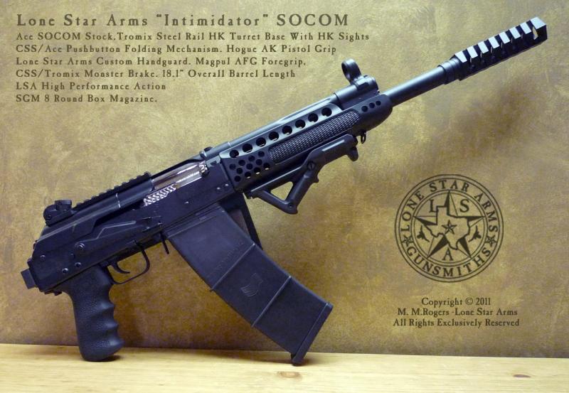 Lone Star Arms Intimidator Saiga 12 client build, right side folded