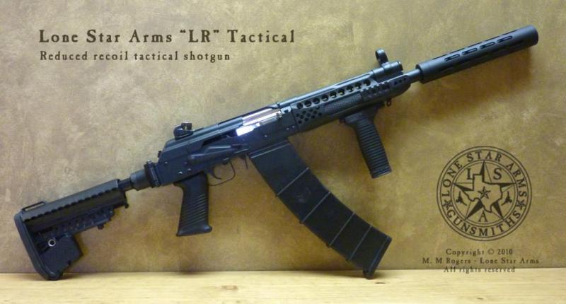 Lone Star Arms low-recoil tactical Saiga 12, right side