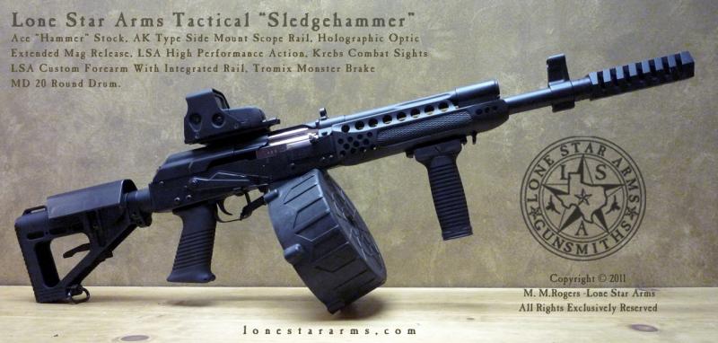 Lone Star Arms Sledgehammer Saiga 12 with 20-round drum