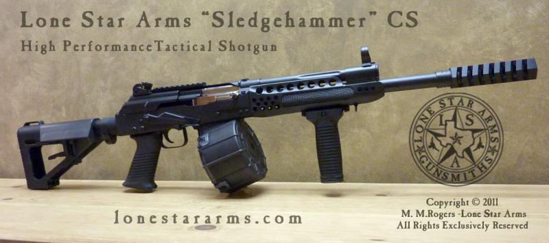 Lone Star Arms Sledgehammer Saiga 12 with 12-round drum