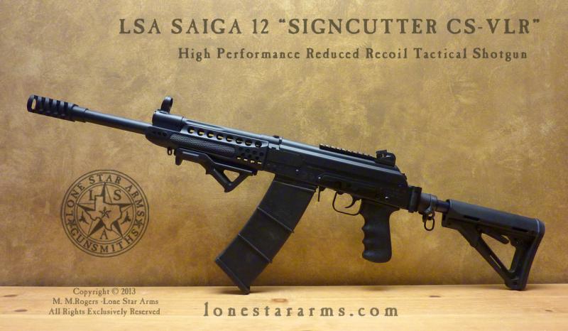 Lone Star Arms Saiga 12 Signcutter build, left side