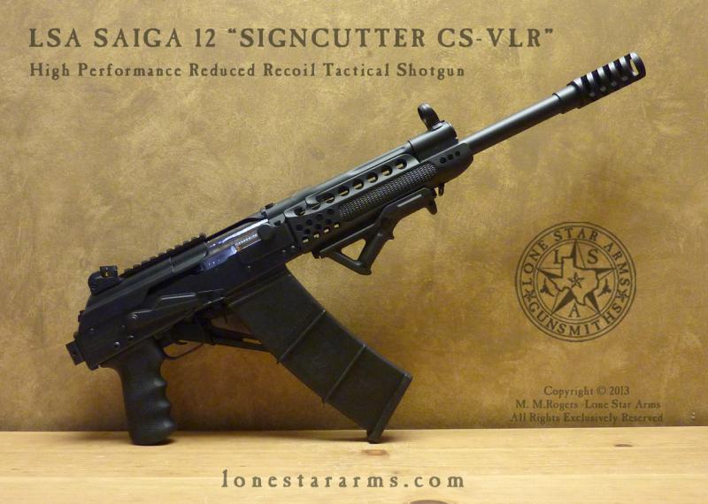Lone Star Arms Saiga 12 Signcutter build, right side folded