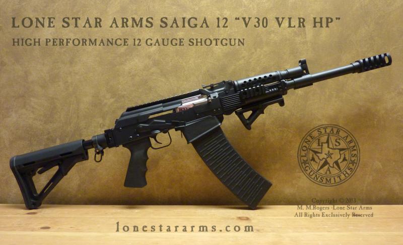 Lone Star Arms V30 very-low-recoil Saiga 12, right side